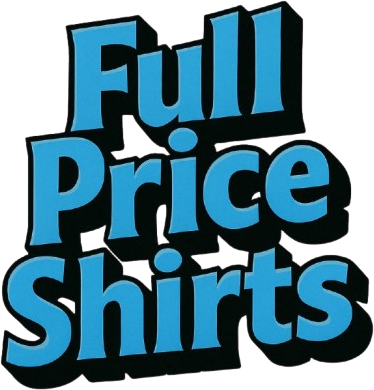 Logo reading 'Full Price Shirts' in bold blue text.