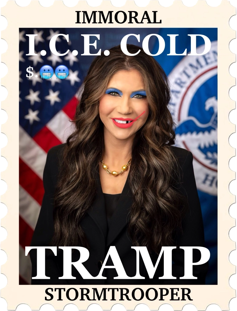 Professional portrait of a woman with long dark hair in front of an American flag.